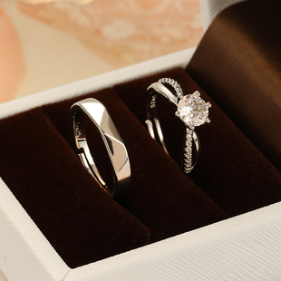 极速晴空结婚戒指婚n礼现场用仪式求婚对戒活口假戒指钻戒仿真一