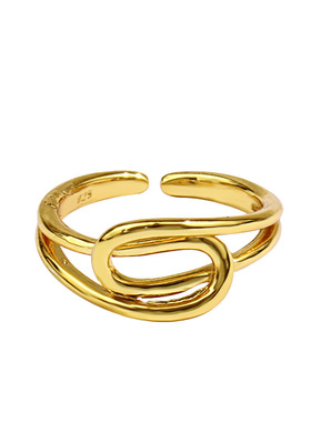 极速New fashihon retro metal ring simple winding opening adj