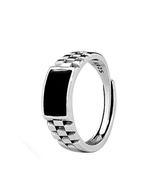 极速Retro checkerboard ring mens Efashion personality mens