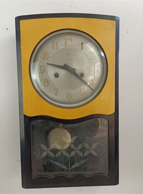 极速老物件旧钟表老式机械上弦摆钟客厅挂钟复古装饰W怀旧摆件影