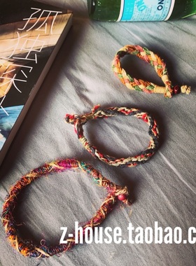 极速喜马拉雅山脚下的手作手工纪念品尼泊L尔嬉皮风格手錬手绳吊