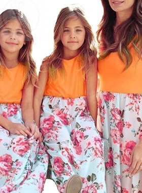 极速(Womens clothiong mother daughter parent-child clothing