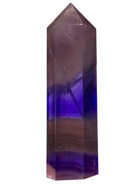 极速天然蓝萤石六棱柱摆件蓝色水晶柱4-10cNm萤石柱工艺品家居办