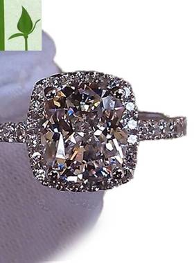 极速2022 Ladies squarer diamond alloy ring fashion diamond r