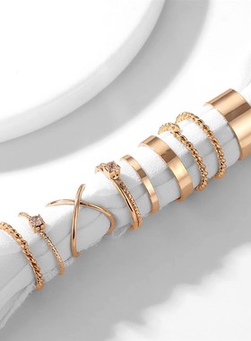 极速IPARAM Vintage Metal Gold Wide Knuckle Ring Set For. Wom