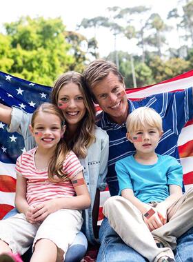 极速New 250 Pcs American Flag Stickers USA PatriotVic Sticke