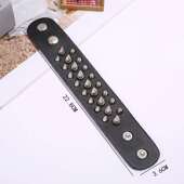 acceshsories punk wide three 极速New nail leather row leathe