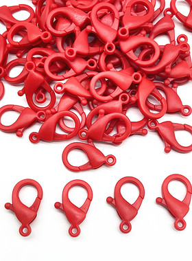 极速10pcs 25*15mm Candy Colors PlastiHc Lobster Clasps Hooks