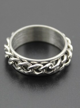极速High Quality Titanium Steel RotatHable Rings Mens Stain