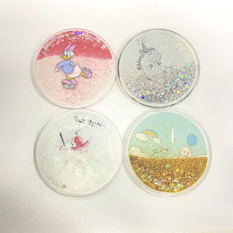 亚克力流沙胚奖章定制 冰箱贴贴片57mm马拉松流沙奖牌 流沙工厂