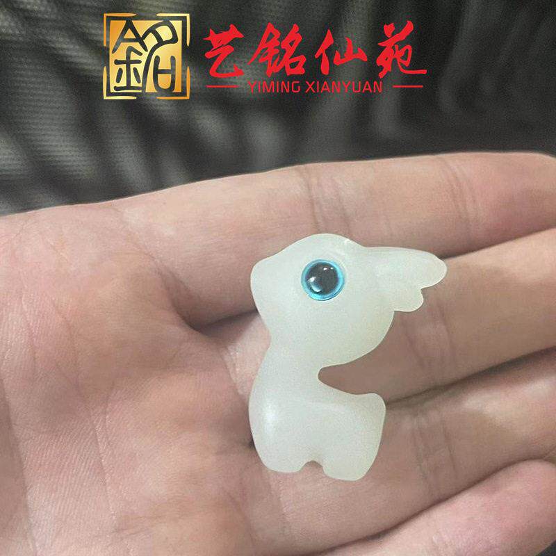 夜光小鹿紫檀木黑檀木小鹿手工DIY配件手机吊坠钥匙扣挂件