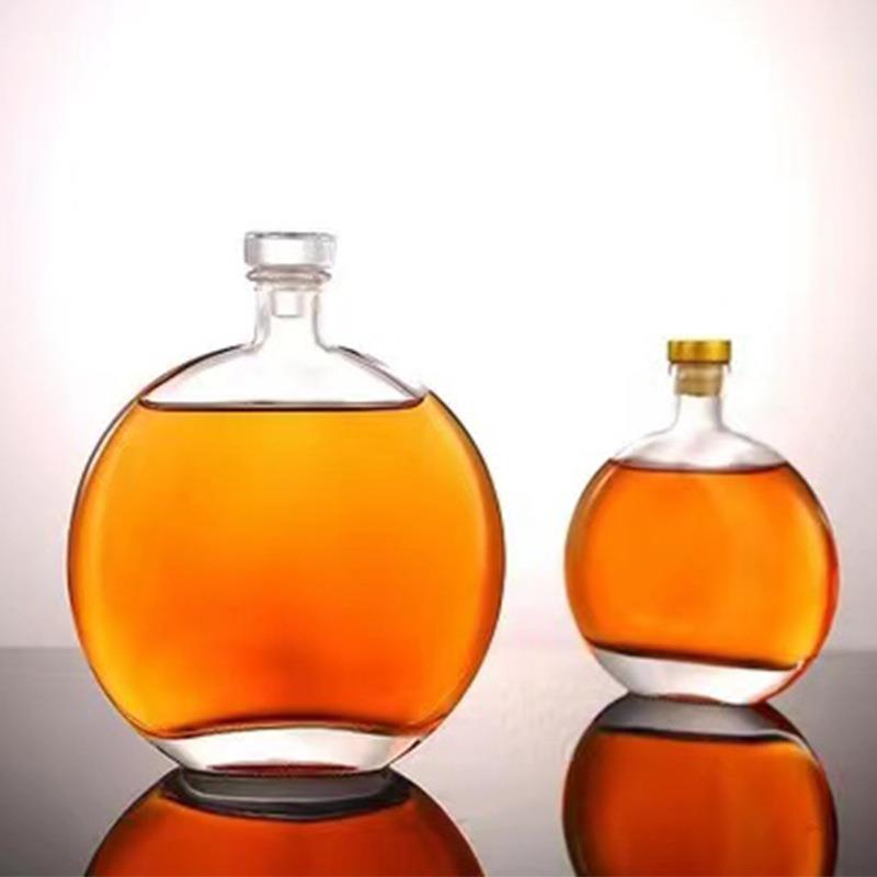 创意圆形冷萃咖啡密封瓶冰茶瓶酒壶玻璃果酒瓶随手酒瓶分装空瓶子