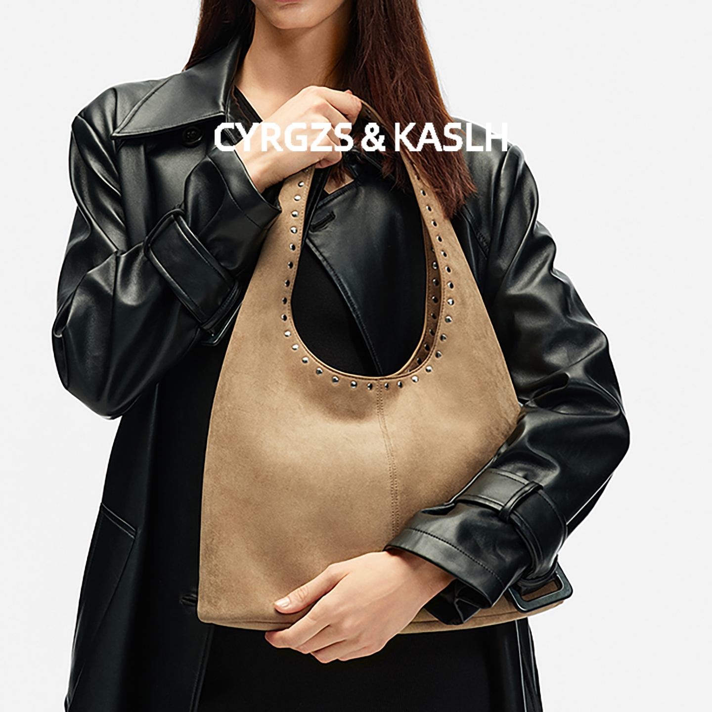 高级感铆钉托特包2025秋季新款