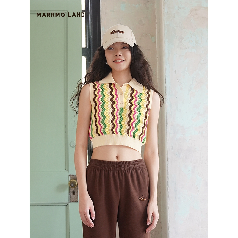 MARRMOLAND复古条纹POLO衫