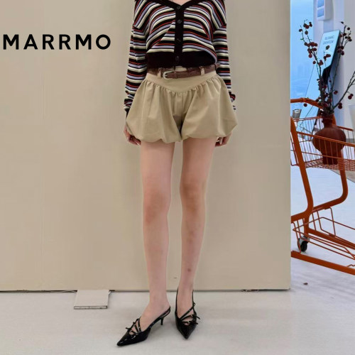 MARRMO/马髦高腰少女感花苞短裤
