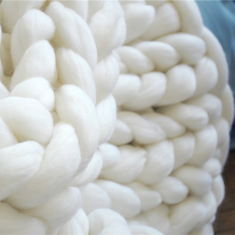 编织毯子成品knitting blanket被子粗毛线北欧风沙发毯针织毯拍照