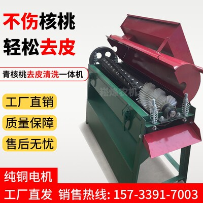 全自动青核桃去皮清洗All商用核桃剥皮机小型核桃脱壳脱青皮机