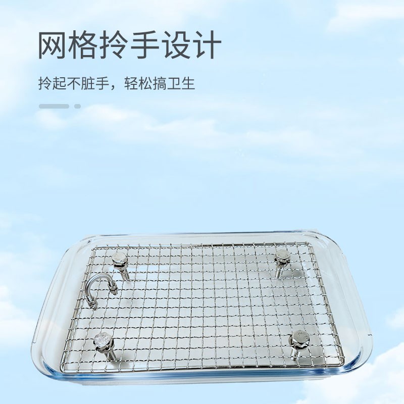龙猫厕所超重防咬防翻不锈钢网兔子厕所松鼠荷兰猪用品大号便盆