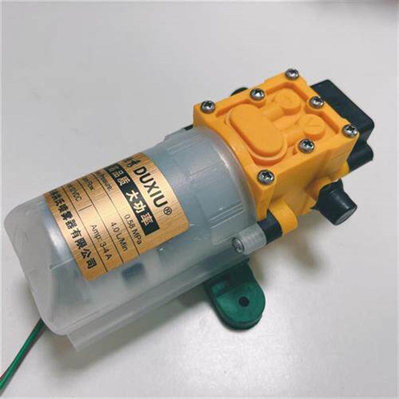 独秀电动喷雾器水泵农用配件12v高压大功率电机隔膜微型自吸