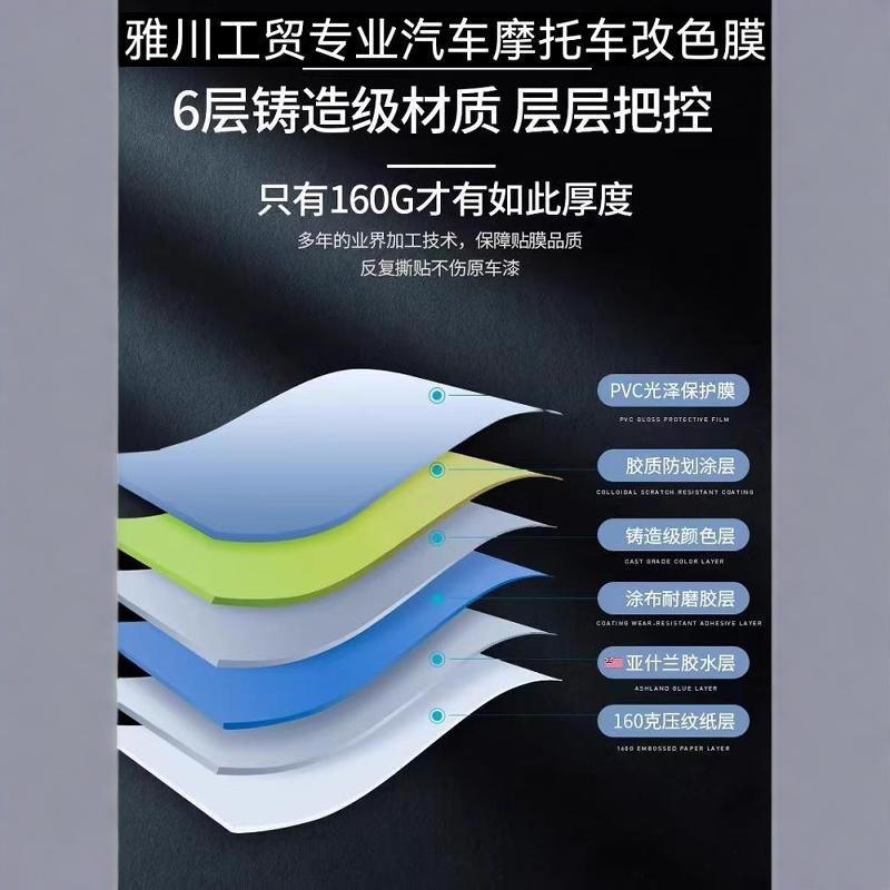 春风仿赛摩托车改色膜贴纸电动车改色膜机车踏板车自贴膜改色