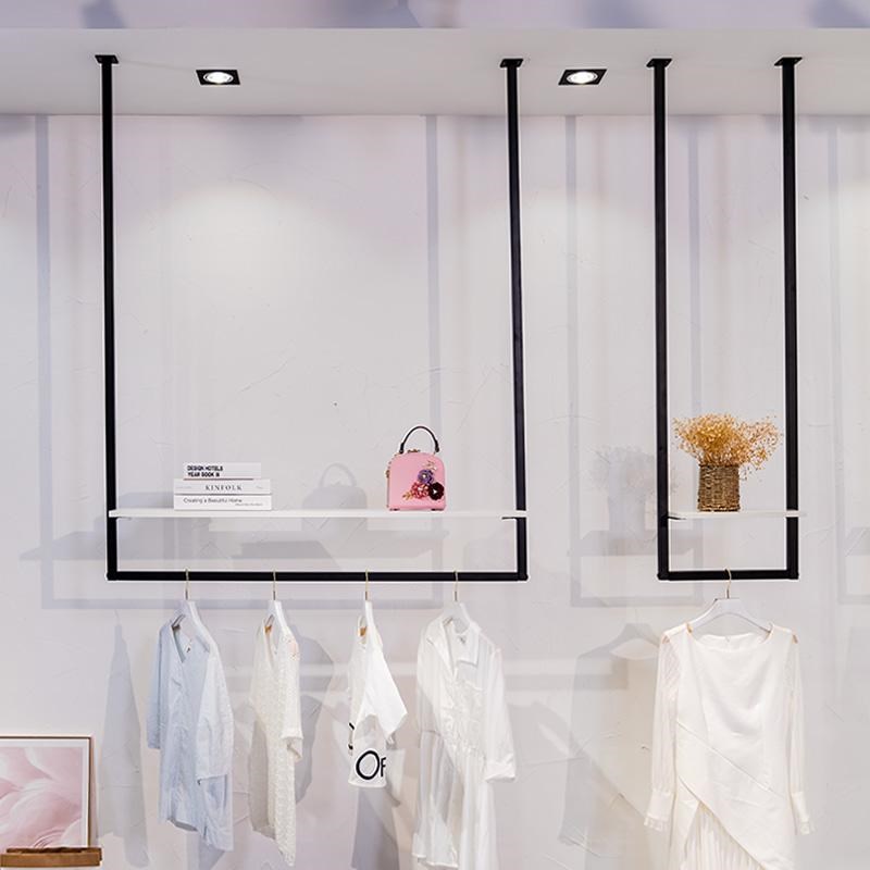 服装店展示架悬挂衣架男女装吊杆悬吊式天花板婚纱架童装橱窗吊架