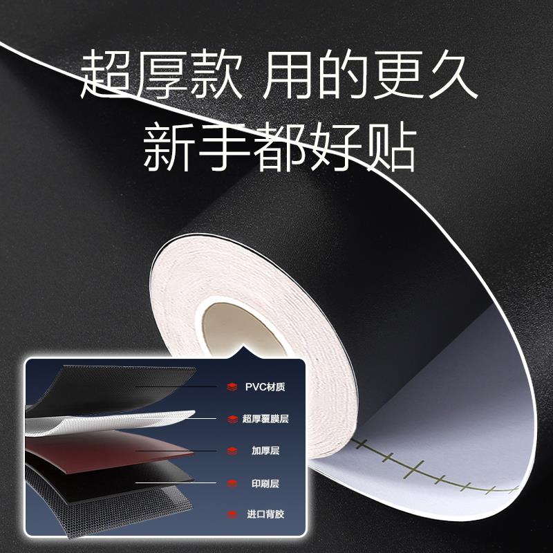 劳伦黑金贴纸岩板茶几桌子改色翻新膜岛台台面贴膜大理石餐桌贴皮