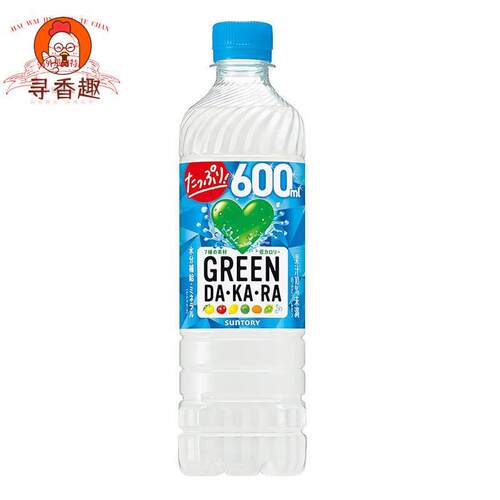 三得利绿心GREEN DAKARA盐分果味夏日饮料600ml日本进口suntory