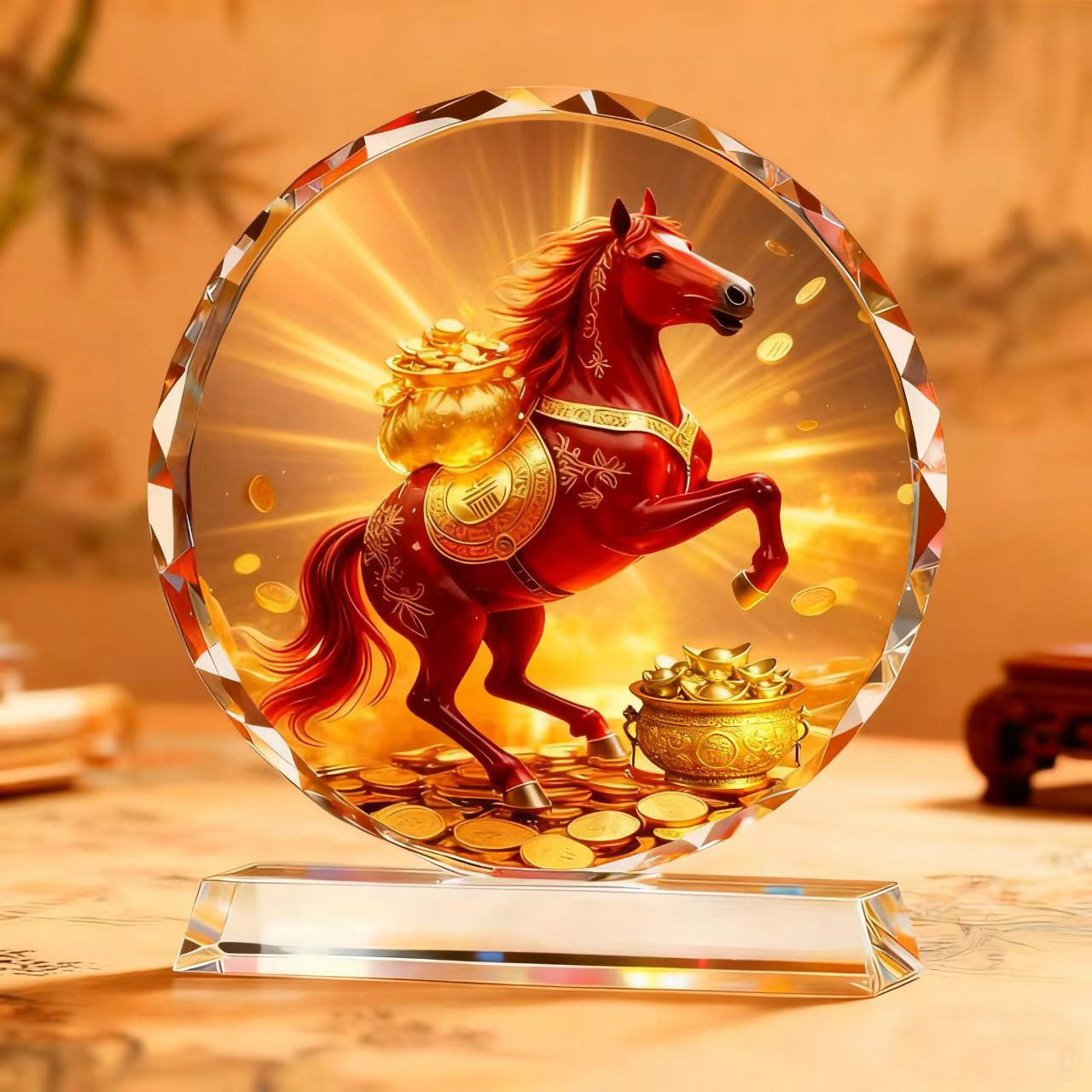 水晶马摆件招财马上有钱吉祥物家居装饰品新年好运摆件鞋柜摆件,家居饰品,装饰摆件,淘宝优惠券,粉丝福利购,淘宝优惠卷