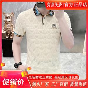 壹米优选1男装夏季刺绣男polo衫短袖薄款冰丝透气修身半袖休闲t恤