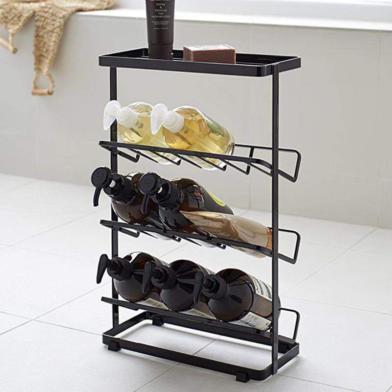 实用新款卫生间沐浴瓶架洗浴用品推拉架子推拉置物架防脱落置物架