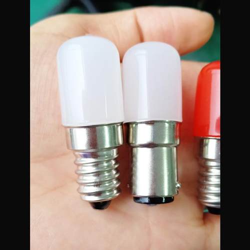 T18S-206灯泡冰箱灯PC罩E12B15电压110V220V冷柜灯泡2W球泡E14