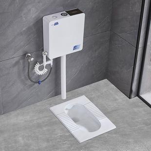 卫生间防臭大便器厕所蹲坑式 家用陶瓷蹲便器大冲力水箱整套装 便盆