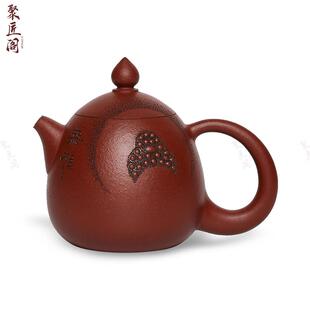卢桂荣作品合集 全手工潮州朱泥壶手拉壶紫砂壶家用小茶壶送礼