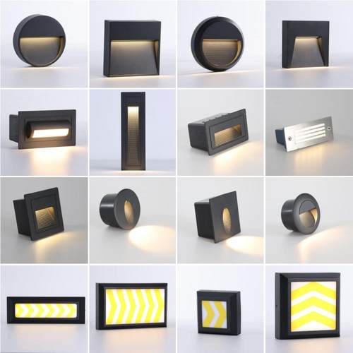 明装地脚灯户外防水 明装壁灯 墙脚灯 台阶灯汽车坡道灯方形圆形