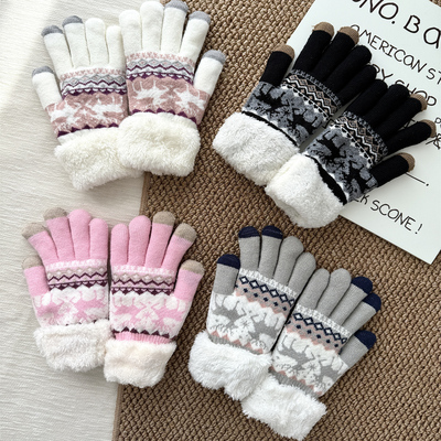 小鹿手套加厚保暖防寒~