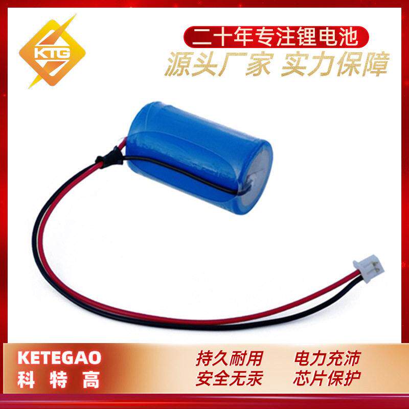 CR2锂电池 800mAh加端子线 3V仪器设备工控PLC仪表 CR2串联并联