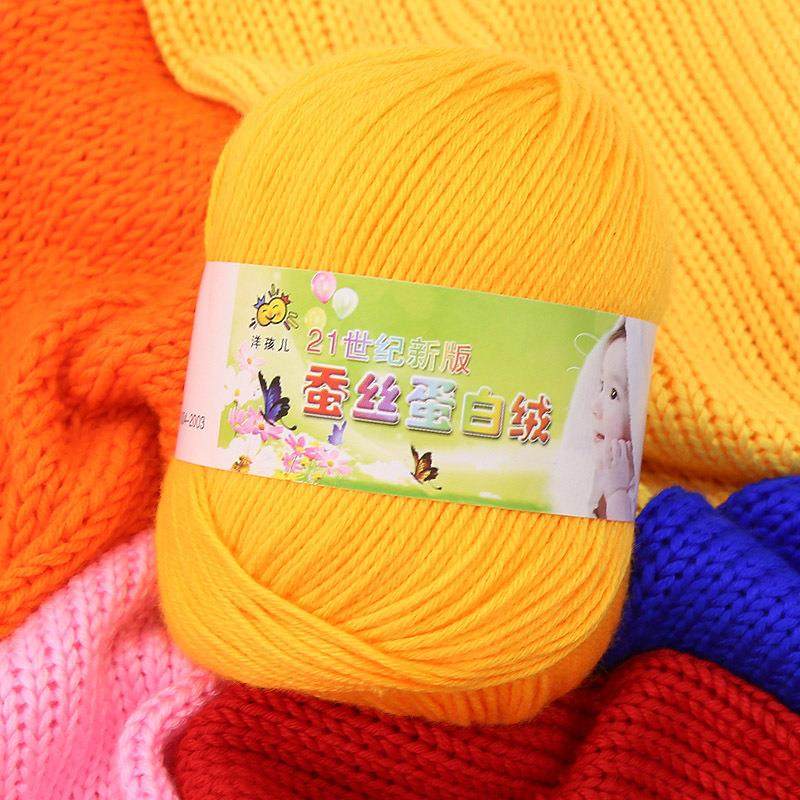 6股宝宝毛线团蚕丝蛋白绒牛奶棉婴儿童毛衣拖鞋玩偶钩针diy材料包