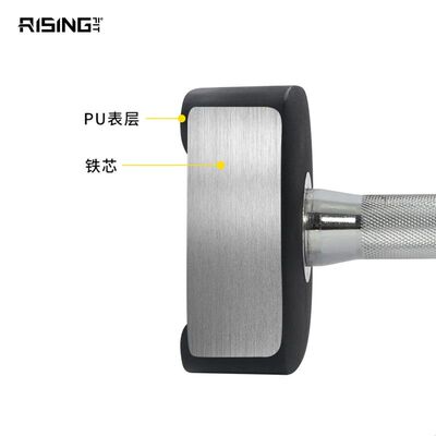 RISING锐思哑铃方形防滚俯卧撑PU包胶哑铃男女士健身家用私教器材