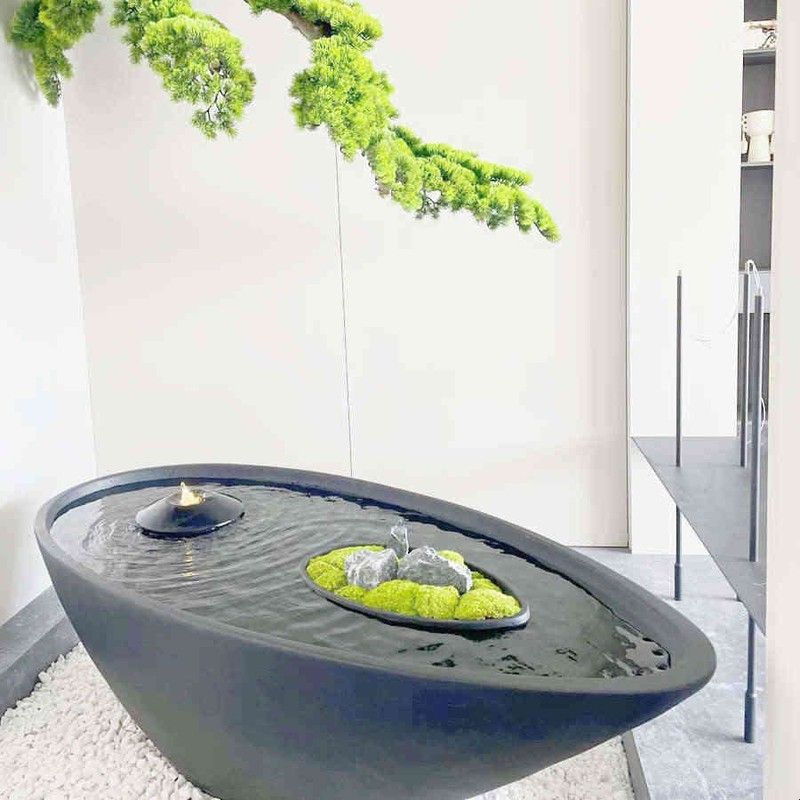 现代简约艺术装饰流水景观摆件大厅公司前台别墅会所酒店大堂庭院图片