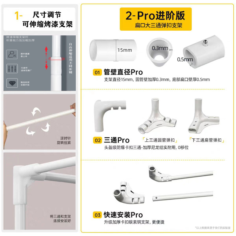 新款全伸缩大学生宿舍蚊帐床帘一体式90x200cm寝室专用两米上下铺