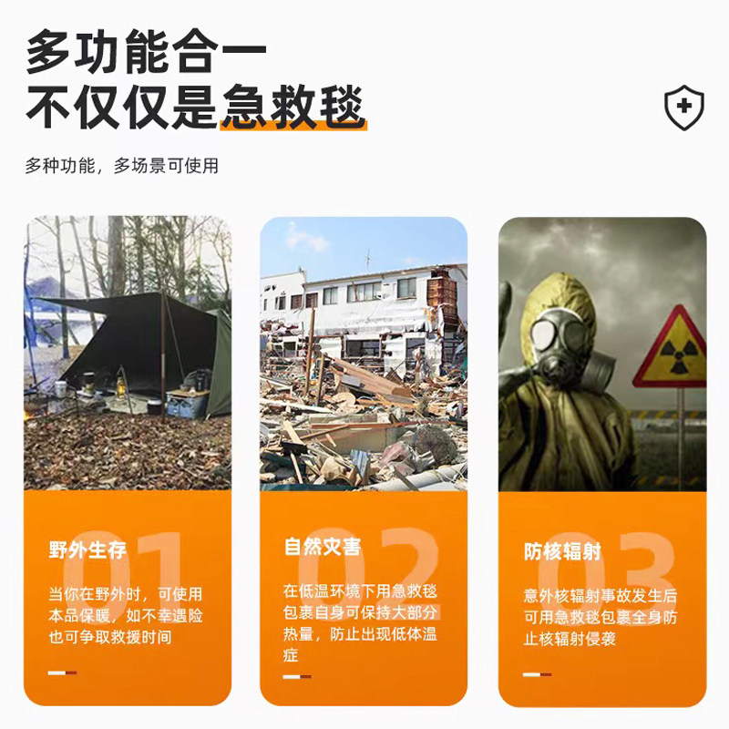 防核辐射铝箔罩衣户外应急保温防潮便携防晒隔热反光雨衣服防护服