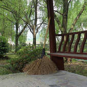 扫帚笤帚竹柄铁树金丝草扫把农村老式 扫把户外庭院农村手工编制