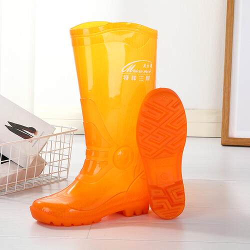 夏季雨鞋男无内里高筒雨靴无布水靴高帮胶鞋水产耐磨厚底环保柔软