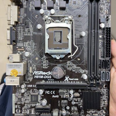 可维修华擎h81m dgs，主板，，成色一般，带挡板，议价