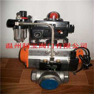 三通丝扣高平台双作用气动球阀 Q614F 40P 1000WOG