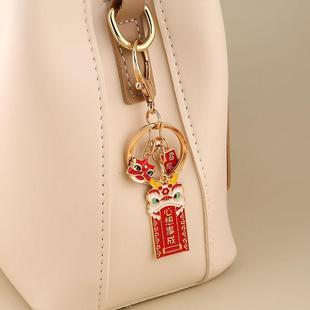 新年平安喜喜件乐吉祥牌蛇年醒狮醒狮吉祥钥匙炼挂节礼物恭发财钥