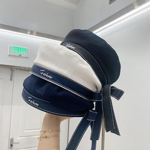 贝雷帽女夏季 ins英伦复古海军网红jk帽子蓓蕾文艺百搭画家帽 薄款