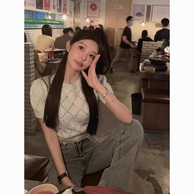 小香风短袖女上衣夏薄款