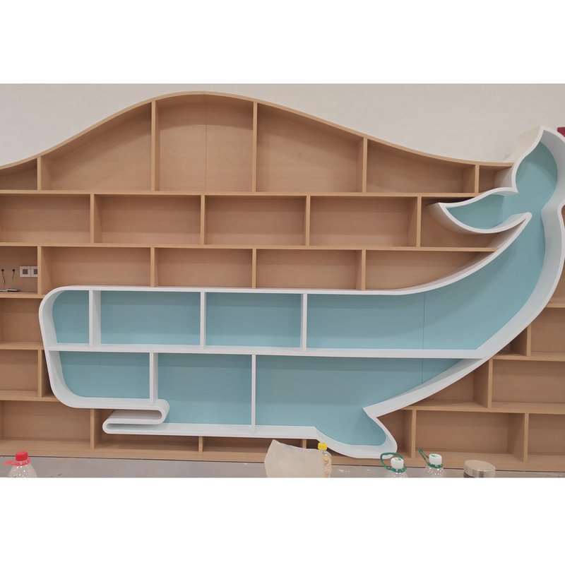 幼儿园玩具收纳置物架满墙儿童书柜 个性创意游乐园异形书架