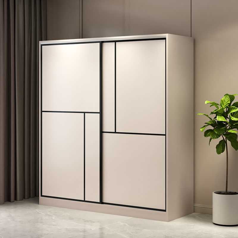 衣柜家用卧室柜子出租屋推拉门储物柜小户型衣服柜简易多层收纳柜